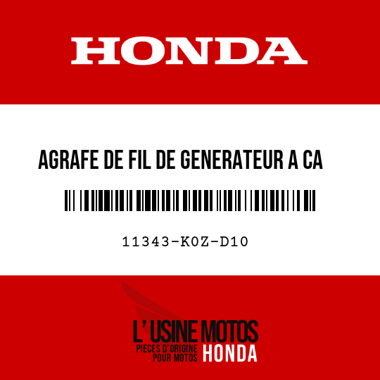 image de 11343-K0Z-D10 AGRAFE DE FIL DE GENERATEUR A CA