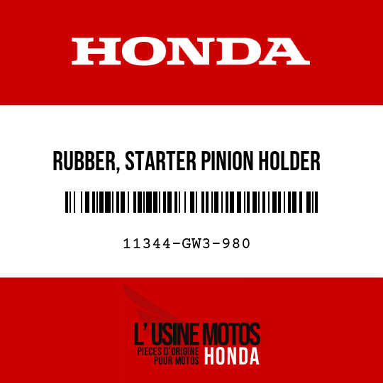 image de 11344-GW3-980 RUBBER, STARTER PINION HOLDER
