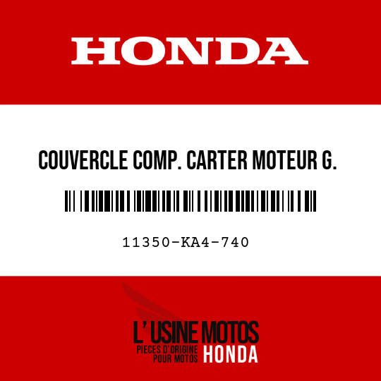 image de 11350-KA4-740 COUVERCLE COMP. CARTER MOTEUR G.
