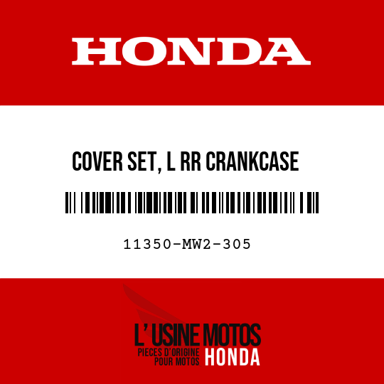 image de 11350-MW2-305 COVER SET, L RR CRANKCASE