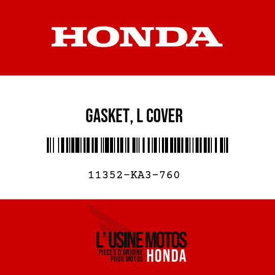 image de 11352-KA3-760 GASKET, L COVER