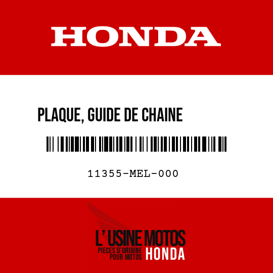 image de 11355-MEL-000 PLAQUE, GUIDE DE CHAINE       D'ENTRAINEMENT