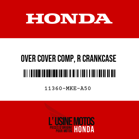 image de 11360-MKE-A50 OVER COVER COMP, R CRANKCASE