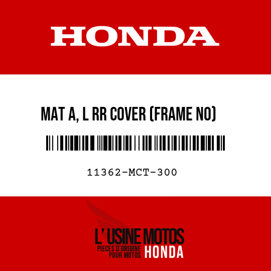 image de 11362-MCT-300 MAT A, L RR COVER (FRAME NO)
