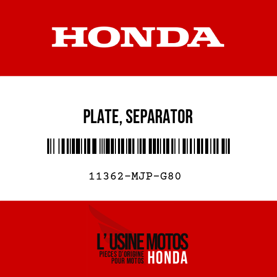 image de 11362-MJP-G80 PLATE, SEPARATOR
