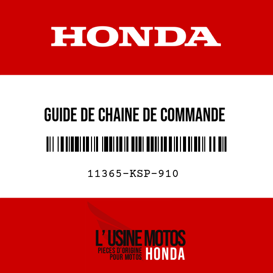 image de 11365-KSP-910 GUIDE DE CHAINE DE COMMANDE