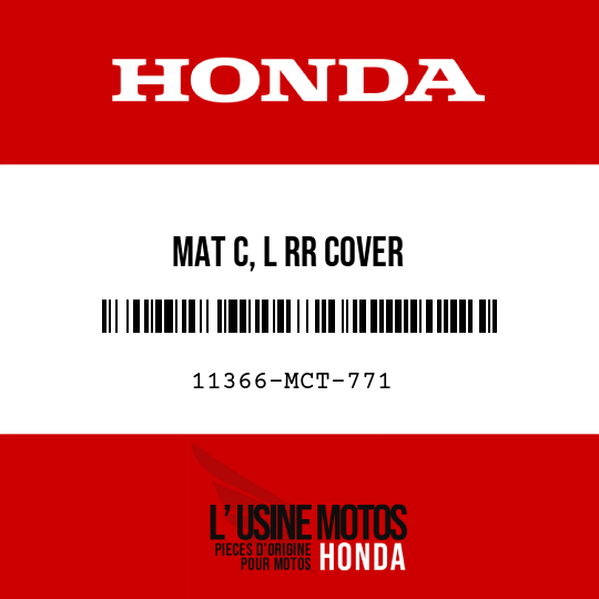 image de 11366-MCT-771 MAT C, L RR COVER