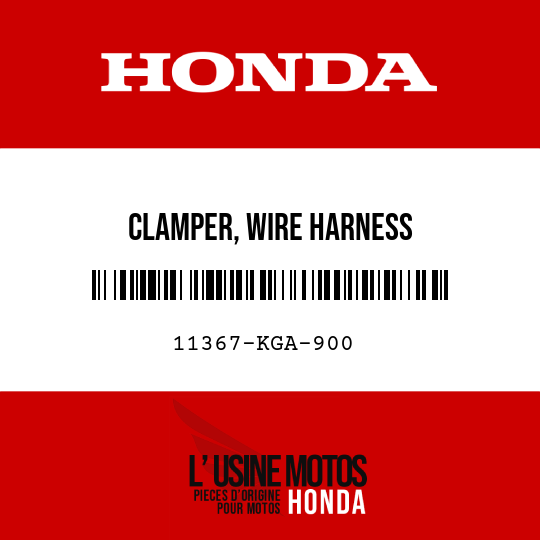image de 11367-KGA-900 CLAMPER, WIRE HARNESS