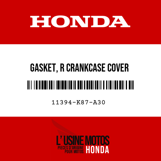 image de 11394-K87-A30 GASKET, R CRANKCASE COVER