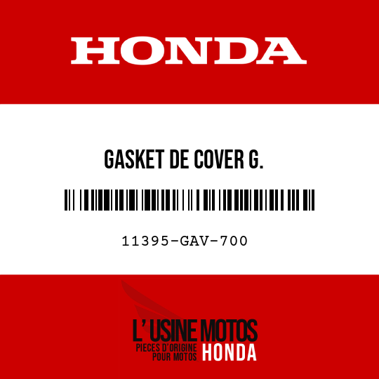 image de 11395-GAV-700 GASKET DE COVER G.