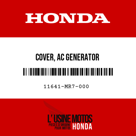 image de 11641-MR7-000 COVER, AC GENERATOR