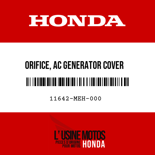 image de 11642-MEH-000 ORIFICE, AC GENERATOR COVER