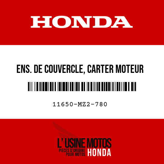 image de 11650-MZ2-780 ENS. DE COUVERCLE, CARTER MOTEUR AR. G.
