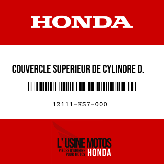 image de 12111-KS7-000 COUVERCLE SUPERIEUR DE CYLINDRE D.