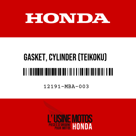 image de 12191-MBA-003 GASKET, CYLINDER (TEIKOKU)