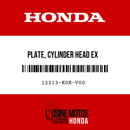 image de 12213-K0R-V00 PLATE, CYLINDER HEAD EX
