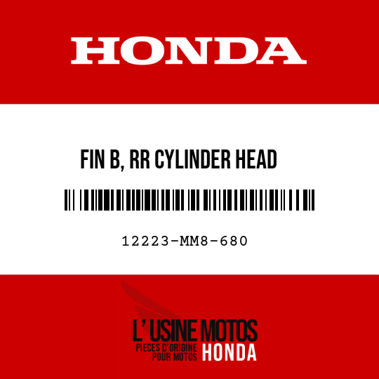 image de 12223-MM8-680 FIN B, RR CYLINDER HEAD