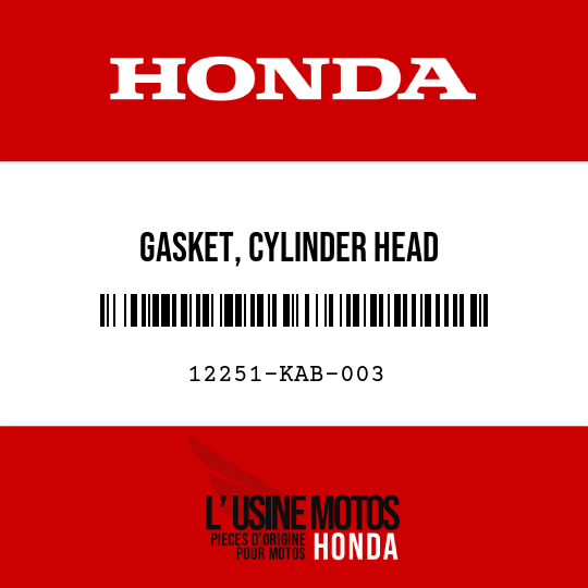 image de 12251-KAB-003 GASKET, CYLINDER HEAD