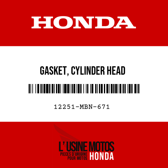 image de 12251-MBN-671 GASKET, CYLINDER HEAD