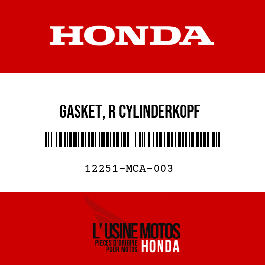 image de 12251-MCA-003 GASKET, R CYLINDERKOPF