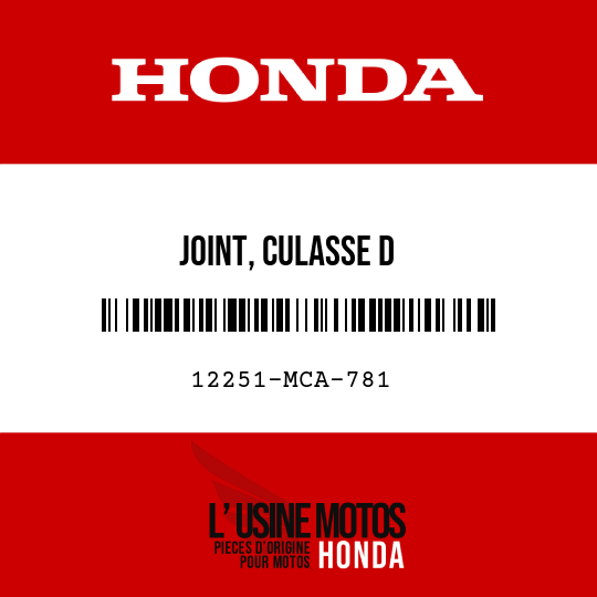 image de 12251-MCA-781 JOINT, CULASSE D