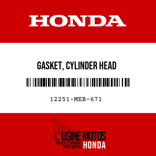 image de 12251-MEB-671 GASKET, CYLINDER HEAD