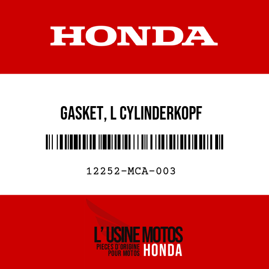image de 12252-MCA-003 GASKET, L CYLINDERKOPF