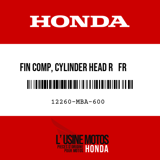 image de 12260-MBA-600 FIN COMP, CYLINDER HEAD R   FR