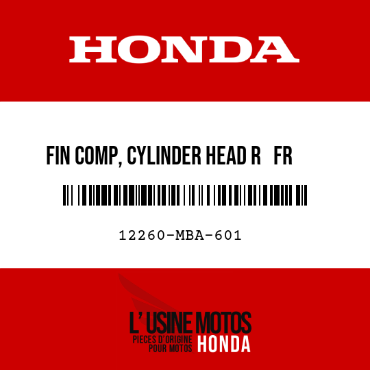 image de 12260-MBA-601 FIN COMP, CYLINDER HEAD R   FR