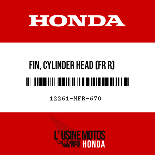 image de 12261-MFR-670 FIN, CYLINDER HEAD (FR R)