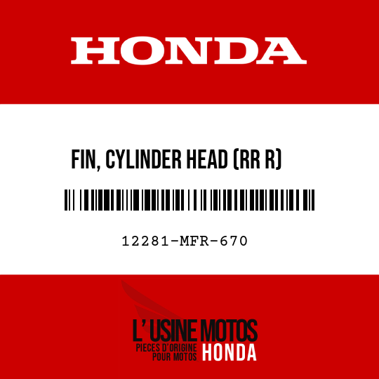 image de 12281-MFR-670 FIN, CYLINDER HEAD (RR R)