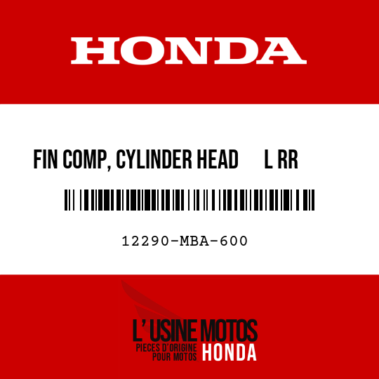 image de 12290-MBA-600 FIN COMP, CYLINDER HEAD      L RR