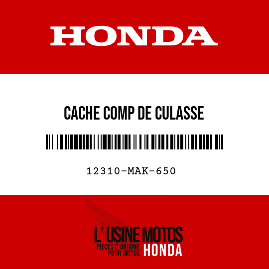 image de 12310-MAK-650 CACHE COMP DE CULASSE