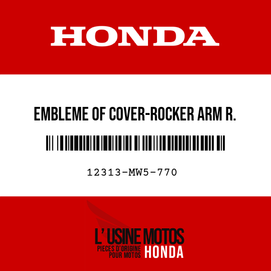 image de 12313-MW5-770 EMBLEME OF COVER-ROCKER ARM R.