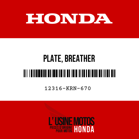 image de 12316-KRN-670 PLATE, BREATHER