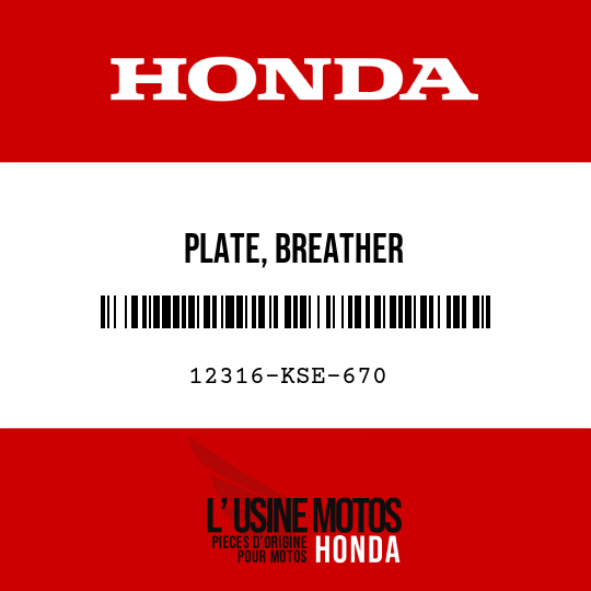 image de 12316-KSE-670 PLATE, BREATHER