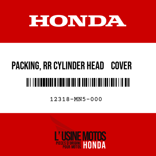 image de 12318-MN5-000 PACKING, RR CYLINDER HEAD    COVER