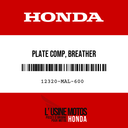 image de 12320-MAL-600 PLATE COMP, BREATHER