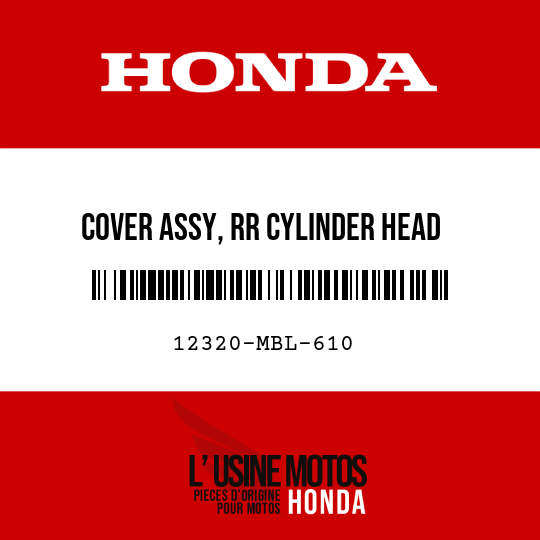 image de 12320-MBL-610 COVER ASSY, RR CYLINDER HEAD