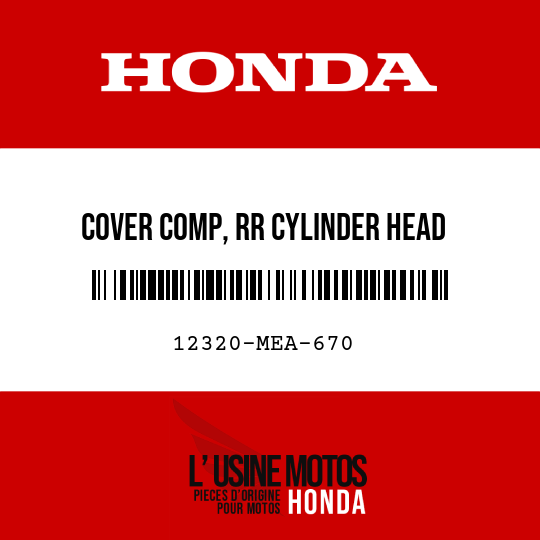 image de 12320-MEA-670 COVER COMP, RR CYLINDER HEAD