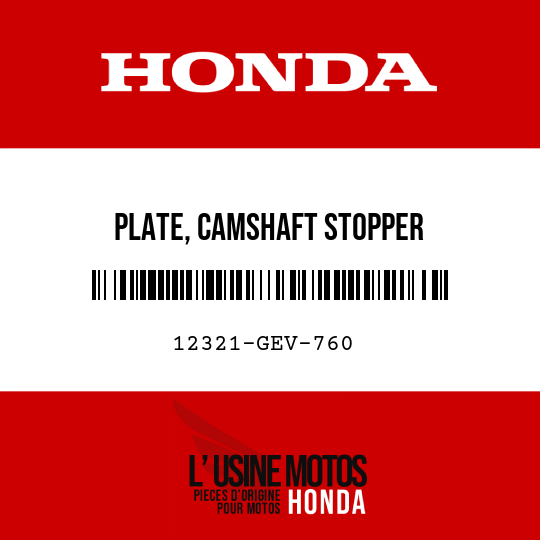 image de 12321-GEV-760 PLATE, CAMSHAFT STOPPER