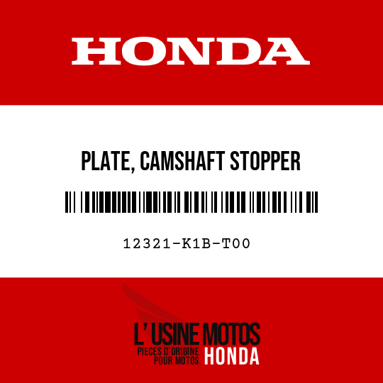 image de 12321-K1B-T00 PLATE, CAMSHAFT STOPPER