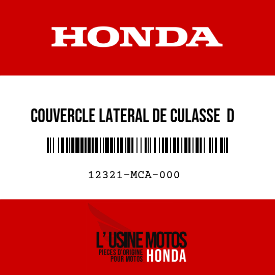 image de 12321-MCA-000 COUVERCLE LATERAL DE CULASSE  D
