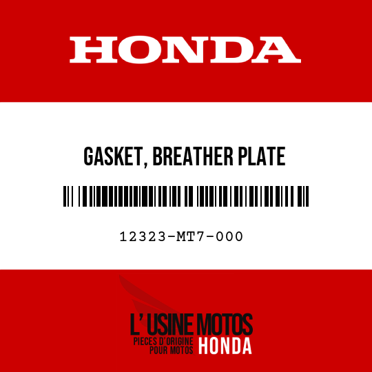 image de 12323-MT7-000 GASKET, BREATHER PLATE