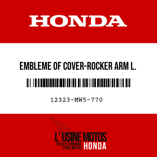 image de 12323-MW5-770 EMBLEME OF COVER-ROCKER ARM L.