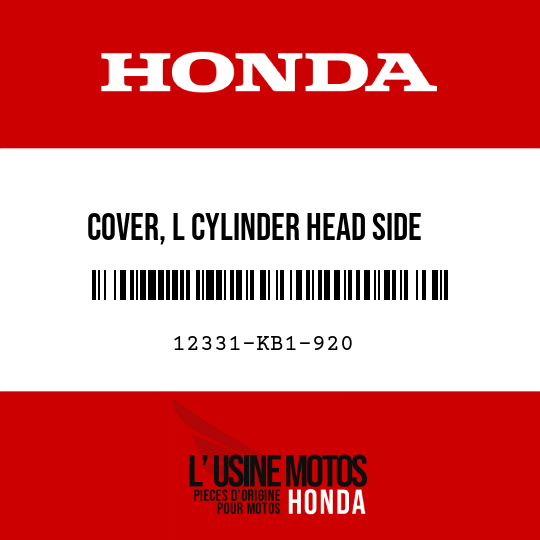 image de 12331-KB1-920 COVER, L CYLINDER HEAD SIDE