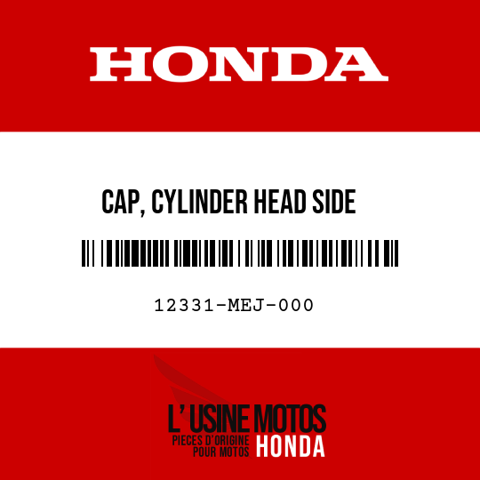 image de 12331-MEJ-000 CAP, CYLINDER HEAD SIDE