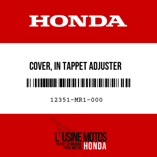 image de 12351-MR1-000 COVER, IN TAPPET ADJUSTER