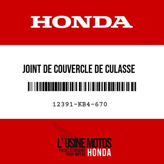 image de 12391-KB4-670 JOINT DE COUVERCLE DE CULASSE