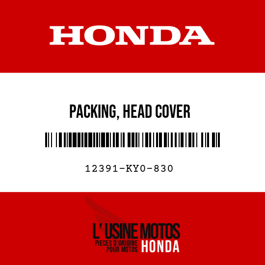 image de 12391-KY0-830 PACKING, HEAD COVER